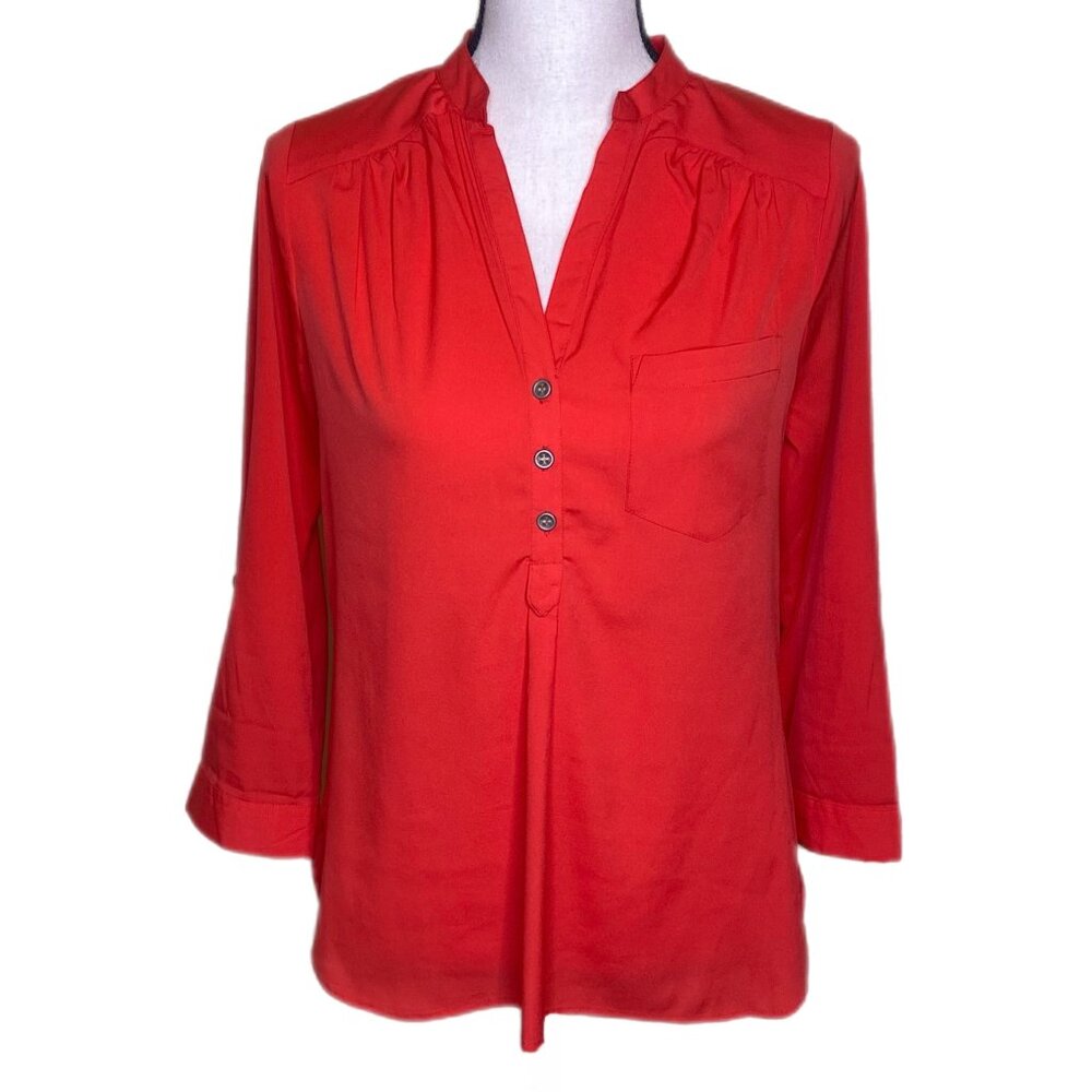 Pink Rose Women's Red Long Sleeve Blouse Size XS